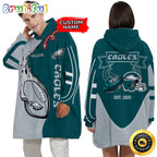 Personalized NFL Philadelphia Eagles Blanket Hoodie Unisex Hoodie For Football Fans