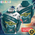 Personalized NFL Philadelphia Eagles Hoodie Baby Yoda All Over Print Hoodie