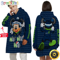 Personalized NFL Seattle Seahawks Blanket Hoodie Mickey Unisex Hoodie