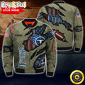 Personalized NFL Tennessee Titans Bomber Jacket Iconic Bomber Look