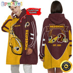 Personalized NFL Washington Commanders Blanket Hoodie Unisex Hoodie For Football Fans