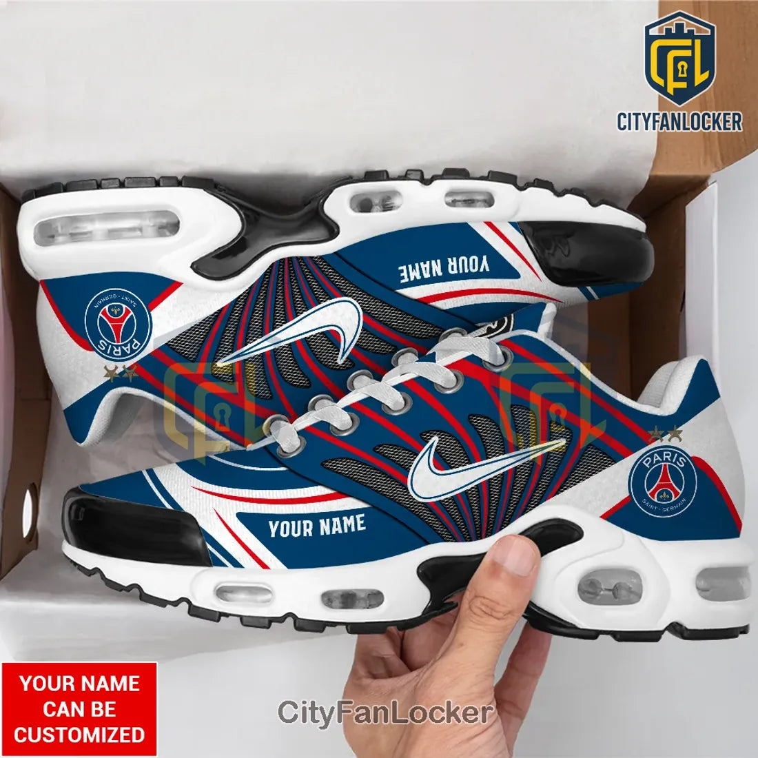 Personalized Paris Saint-Germain Champions of Europe 25/26 Air Max Shoes