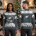 Personalized Philadelphia Eagles Snow Globe Custom Name Ugly Christmas Sweater