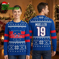 Personalized Philadelphia Phillies Snowflake Baseball Jersey Custom Name And Number Ugly Christmas Sweater