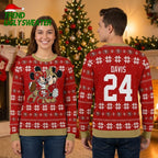 Personalized San Francisco 49ers Mickey And Minnie Custom Name And Number Ugly Christmas Sweater