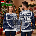 Personalized Seattle Seahawks Logo Snowflake Pattern Custom Name Ugly Christmas Sweater