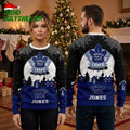Personalized Toronto Maple Leafs Santa Sleigh Custom Name Ugly Christmas Sweater