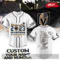 Personalized Vegas Golden Knights Stanley Cup Champions 2023 White Baseball Jersey