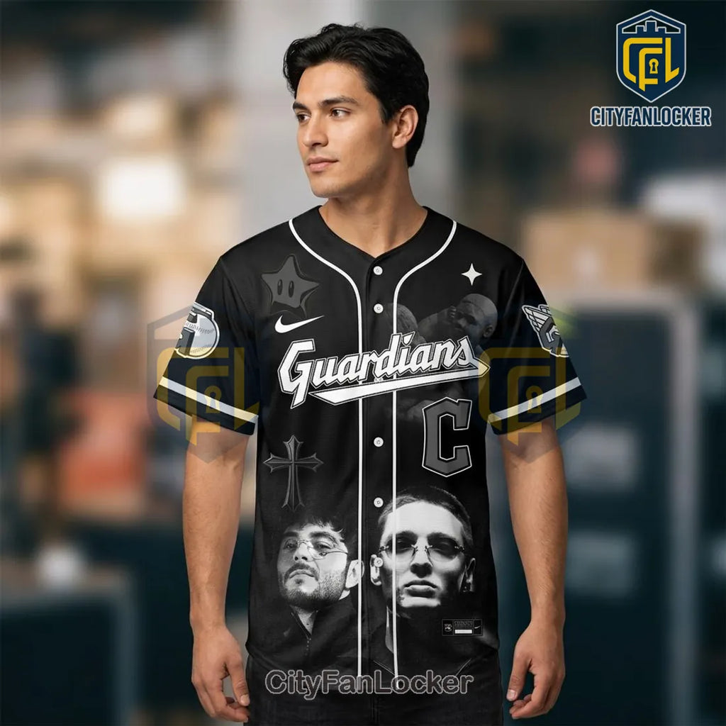 Peso Pluma Cleveland Guardians Dinastía Tour 2026 Baseball Jersey