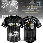 Peso Pluma Dinastia Tour Colorado Rockies Black Baseball Jersey