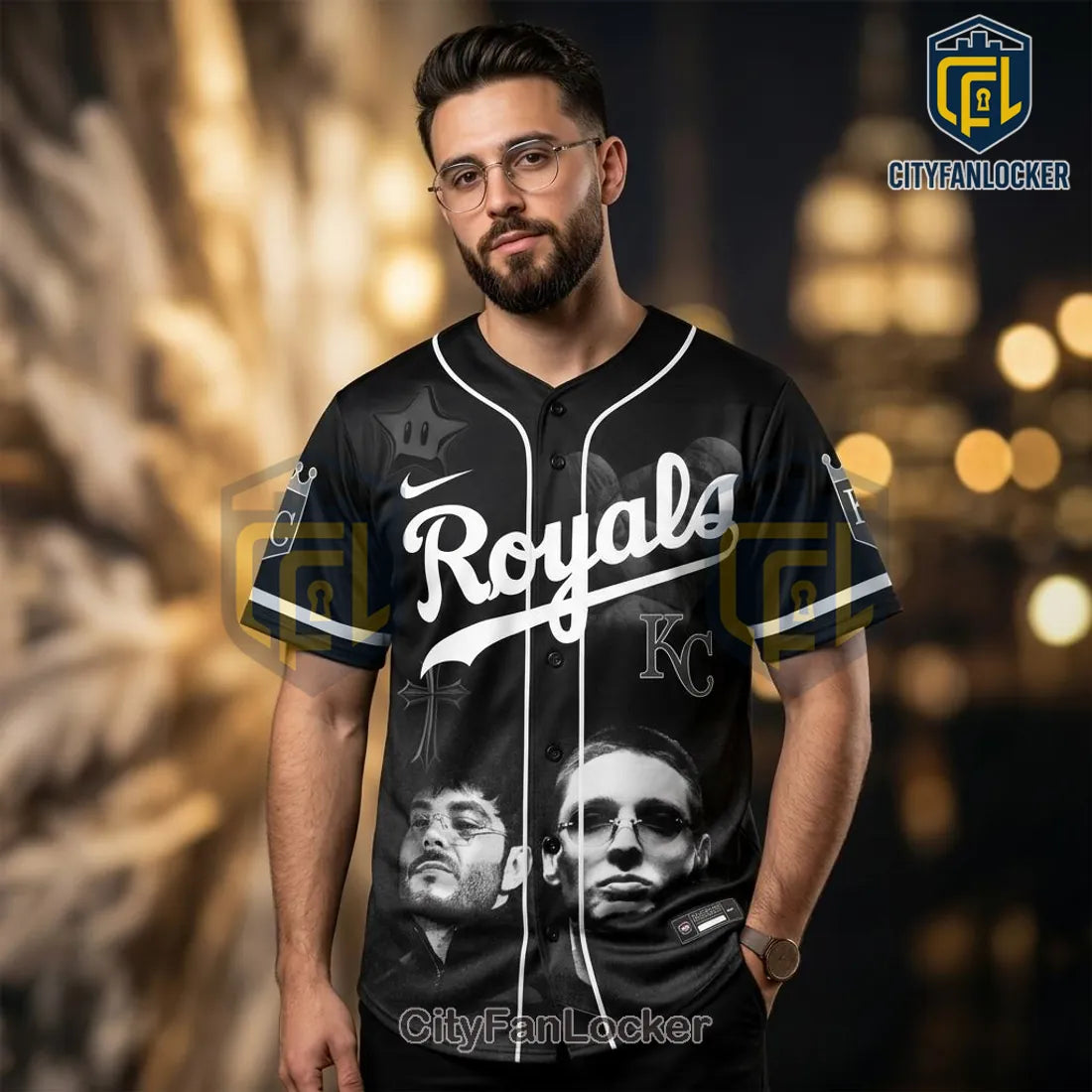 Peso Pluma Dinastia Tour Royals KC Limited Edition Baseball Jersey