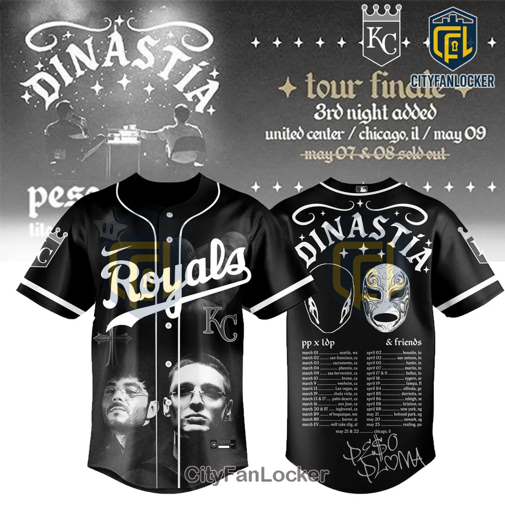 Peso Pluma Dinastia Tour Royals KC Limited Edition Baseball Jersey