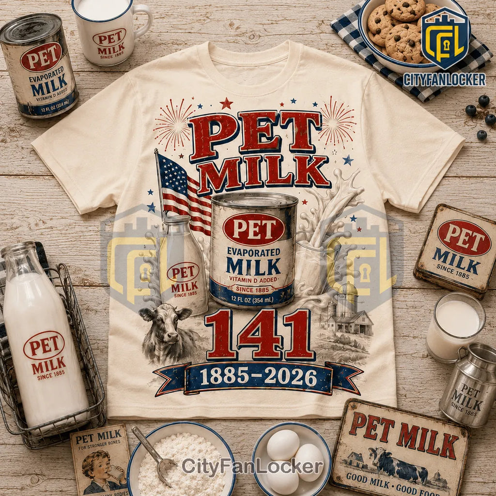 Pet Milk 141 Years Anniversary Vintage Cream T-Shirt