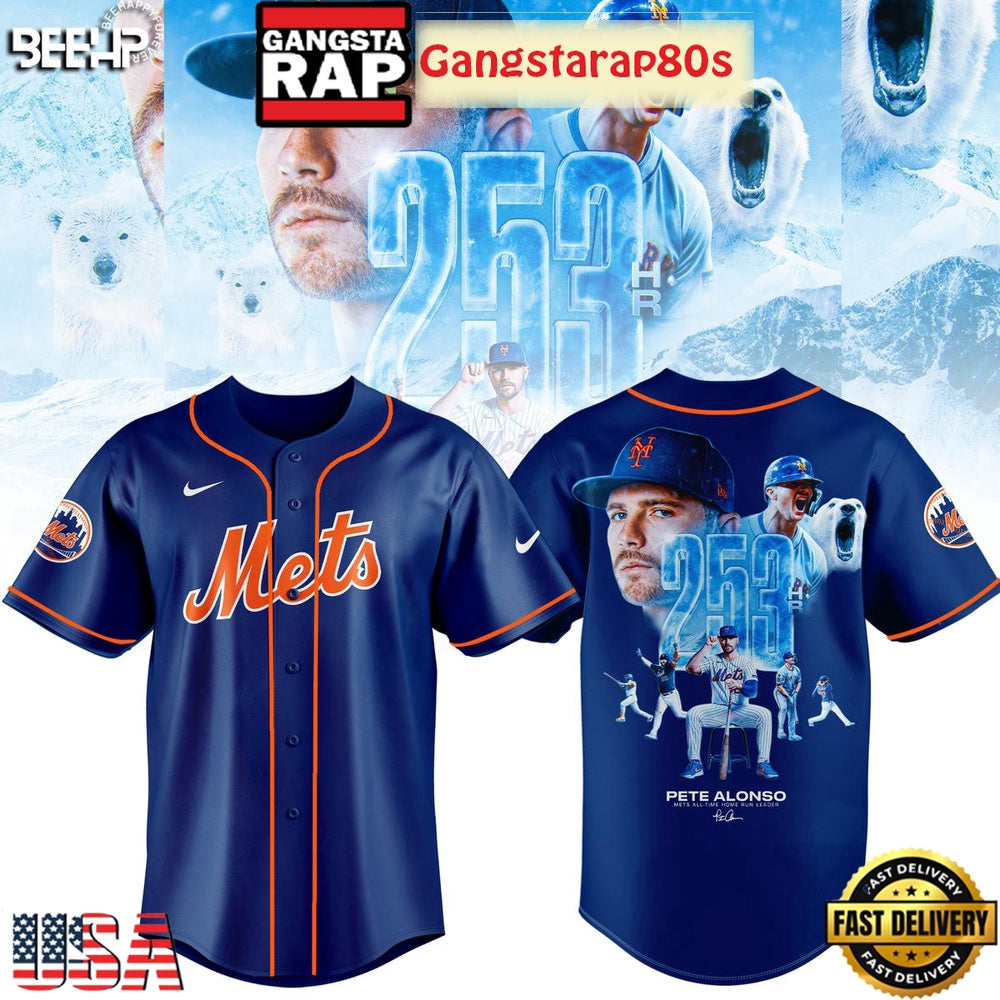 Pete Alonso Hit Home Run 253 Limited Edition Baseball Jersey