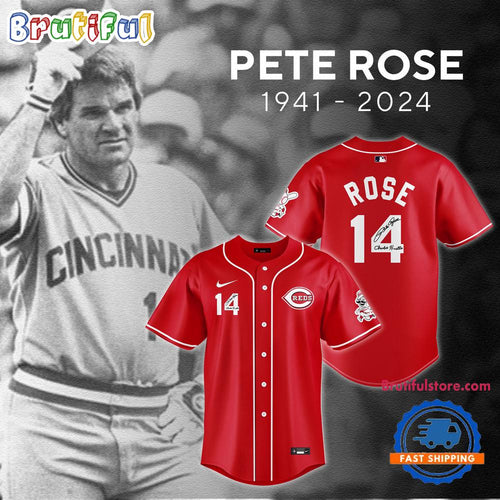 Pete Rose 1941-2024 Signature Baseball Jersey Shirt