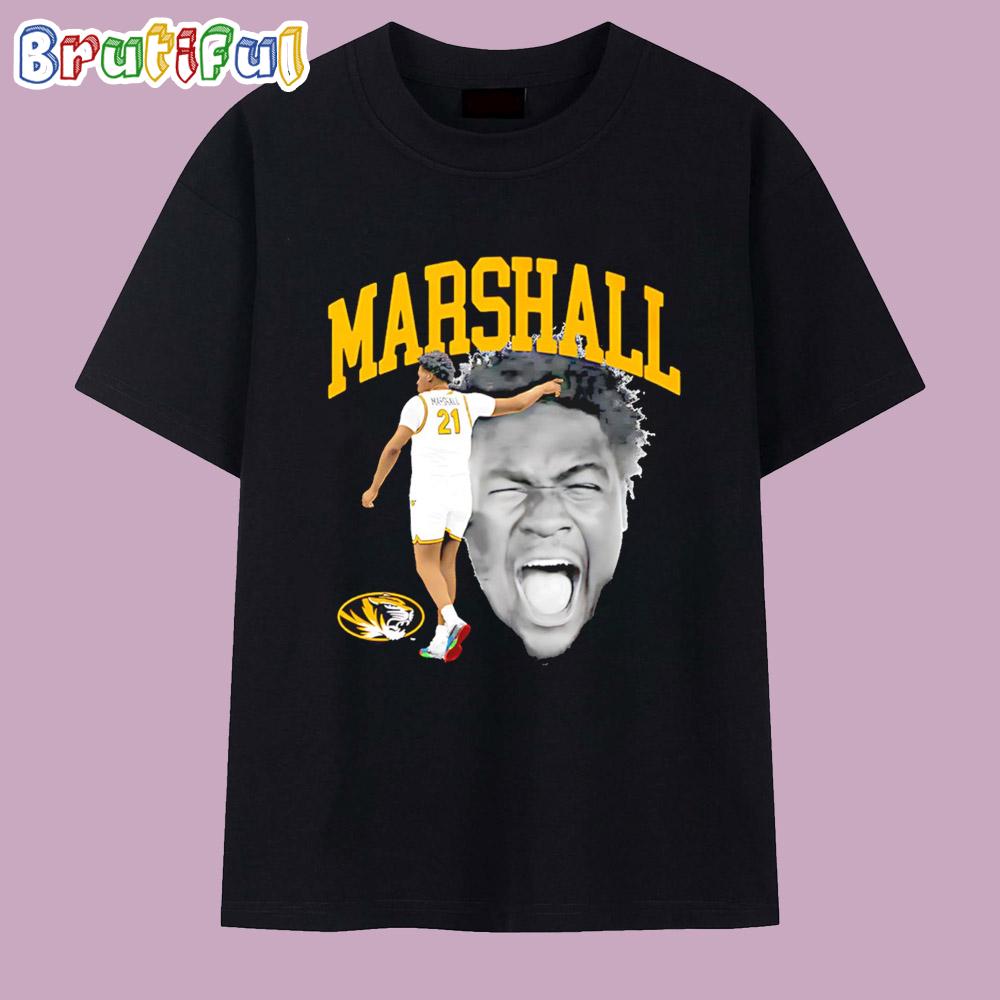 Peyton Marshall Missouri Basketball Big Head T Shirt