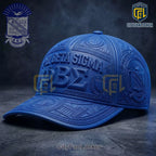 Phi Beta Sigma 1914 3D Embossed Leather Baseball Cap