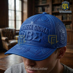 Phi Beta Sigma 1914 3D Embossed Leather Baseball Cap