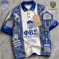 Phi Beta Sigma Blue White Fraternity Polo Shirt