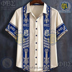 Phi Beta Sigma Fraternity Formal Short Sleeve Hawaiian Shirt