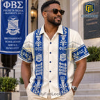 Phi Beta Sigma Fraternity Formal Short Sleeve Hawaiian Shirt