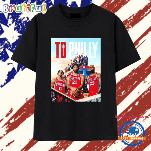 Philadelphia 76ers Joel Embiid LeBron James and Tyrese Maxey To Philly T Shirt