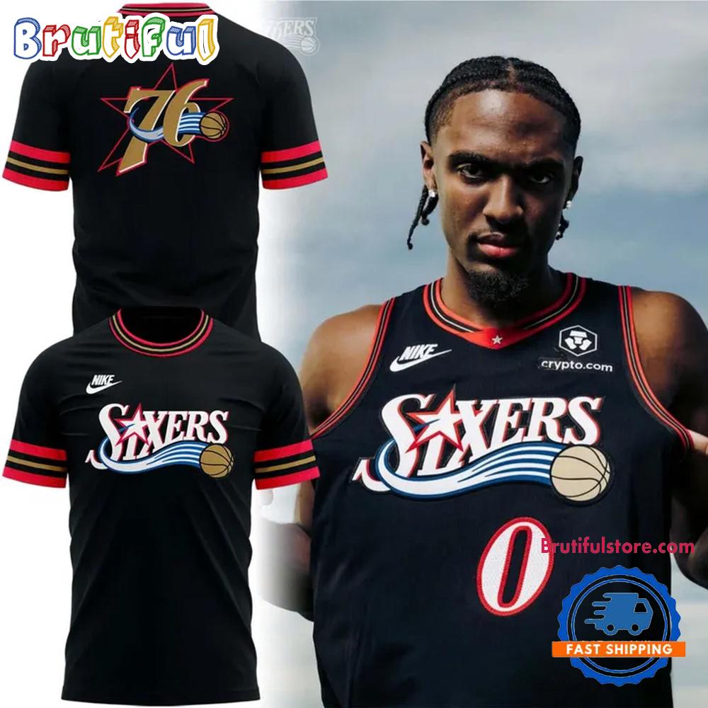 Philadelphia 76ers Sixers Hardwood Classic Edition Uniform T Shirt