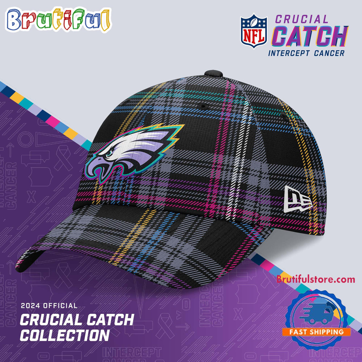 Philadelphia Eagles 2024 NFL Crucial Catch Baseball Cap