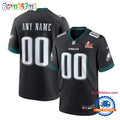 Philadelphia Eagles 2025 Super Bowl LIX Custom Name And Number Football Jersey