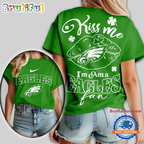 Philadelphia Eagles 2026 NFL Kiss Me St. Patricks Day All Over Print Shirt