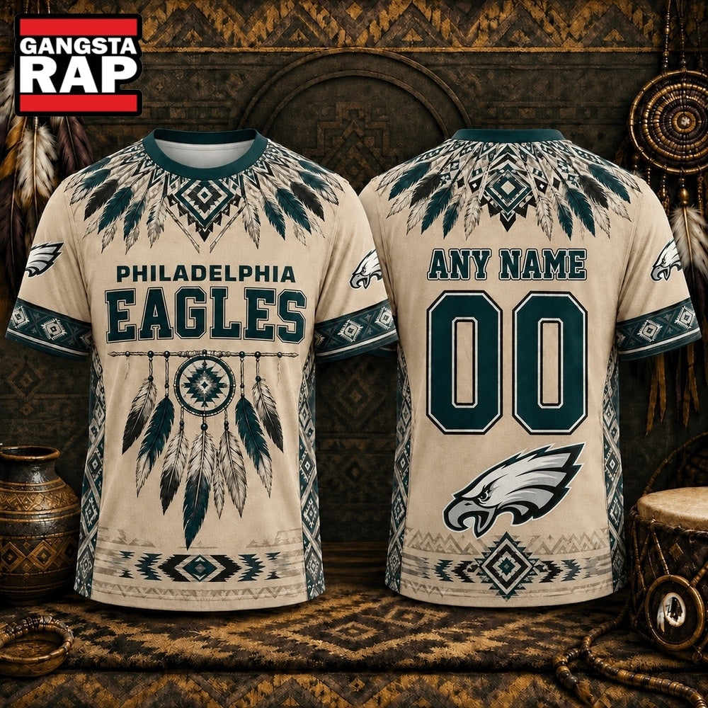 Philadelphia Eagles 2026 NFL Native American Heritage 3D Shirt, Football New Design Shirt