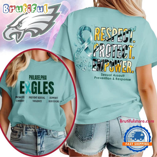 Philadelphia Eagles 2026 NFL SA Prevention Month Unisex 3D T Shirt