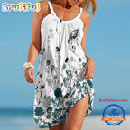 Philadelphia Eagles Flower Summer Beach Sling Dress