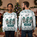 Philadelphia Eagles Gnomes And Reindeer Ugly Christmas Sweater