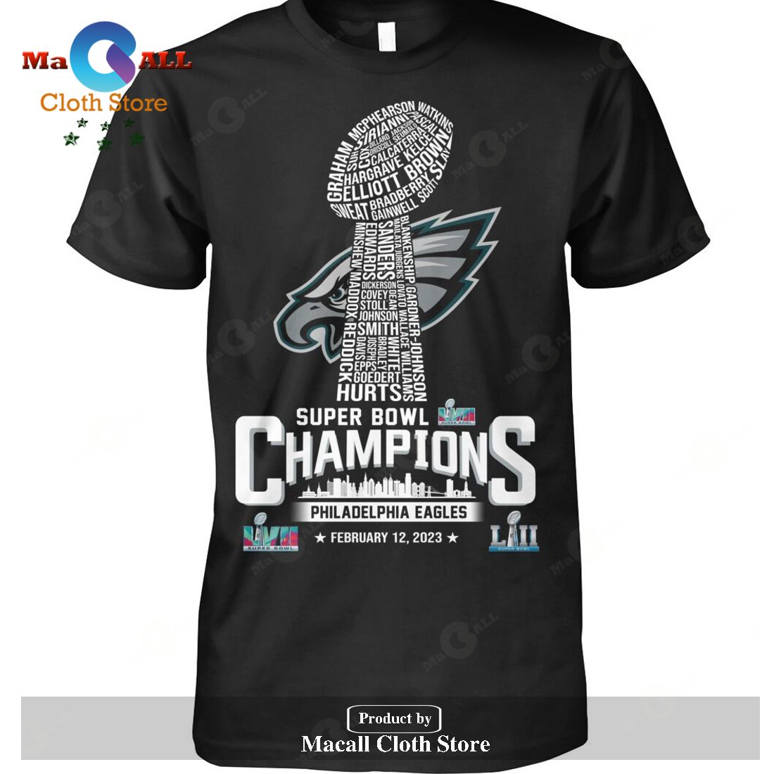 Philadelphia Eagles NFC Champions Super Bowl Cup 2023-Unisex T-Shirt