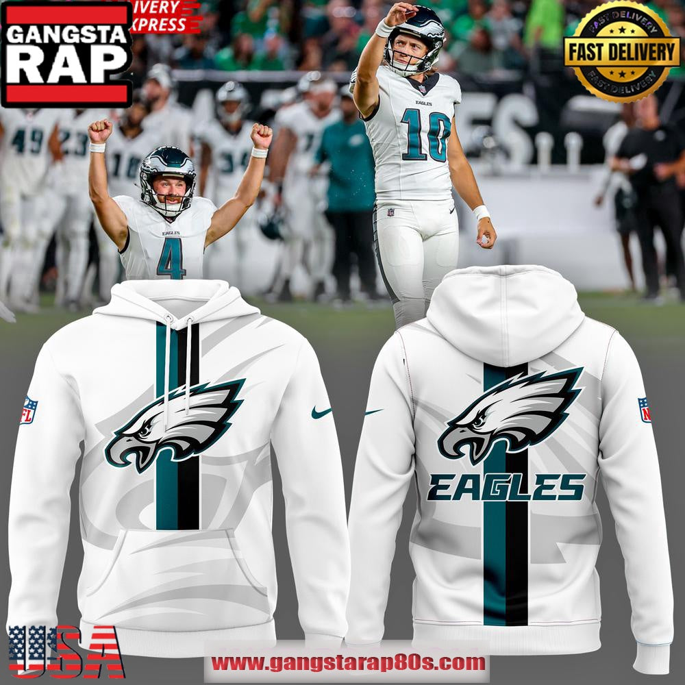Philadelphia Eagles NFL 2025 New White Unisex 3D Hoodie