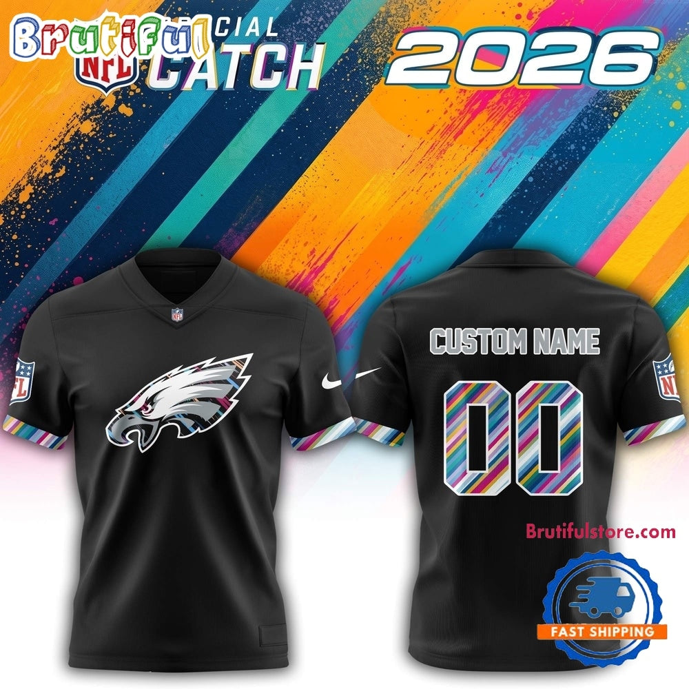 Philadelphia Eagles NFL 2026 Crucial Catch Limited Edition Black Football Jersey