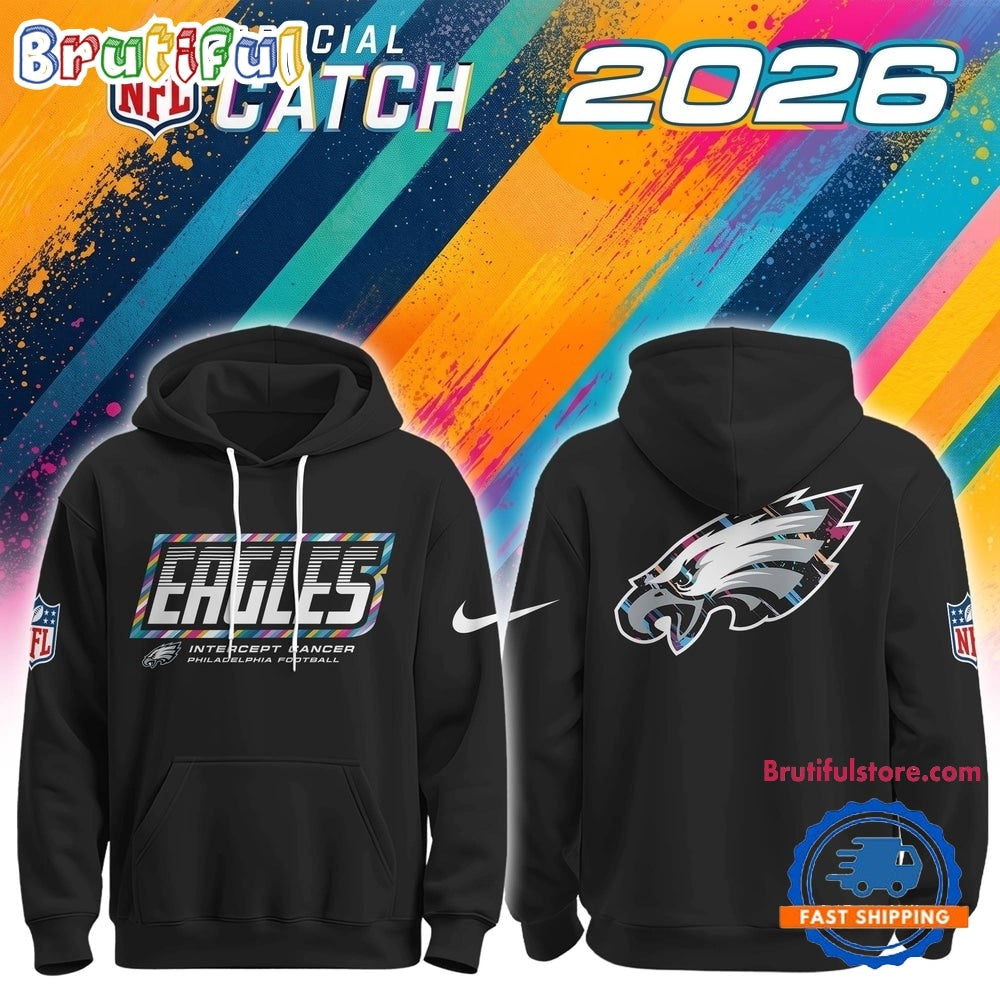 Philadelphia Eagles NFL 2026 Crucial Catch Limited Edition Black Hoodie