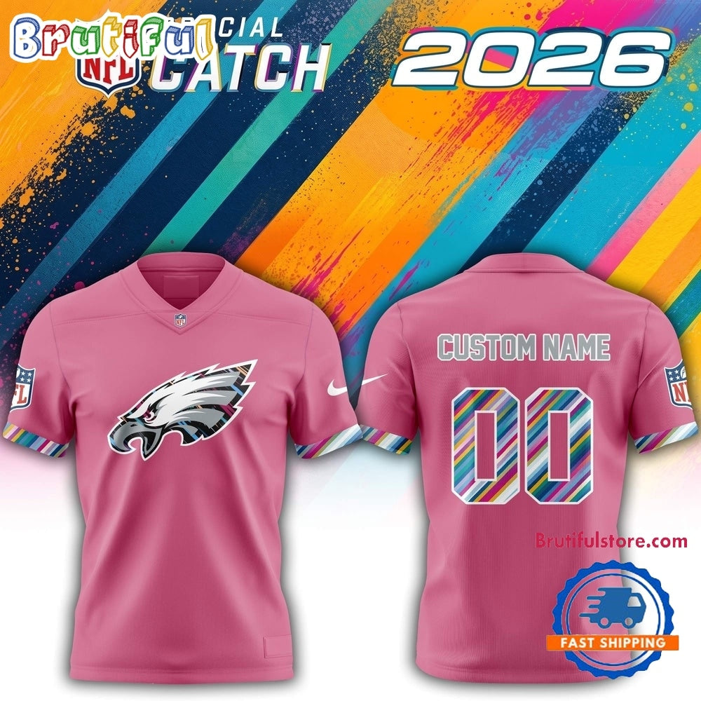 Philadelphia Eagles NFL 2026 Crucial Catch Limited Edition Pink Football Jersey