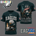 Philadelphia Eagles NFL 9 11 25th Anniversary Never Forget Memorial 3D T Shirt