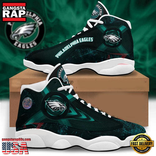 NFL Philadelphia Eagles New Design Air Jordan 13 Running Sneakers Shoes For Fans