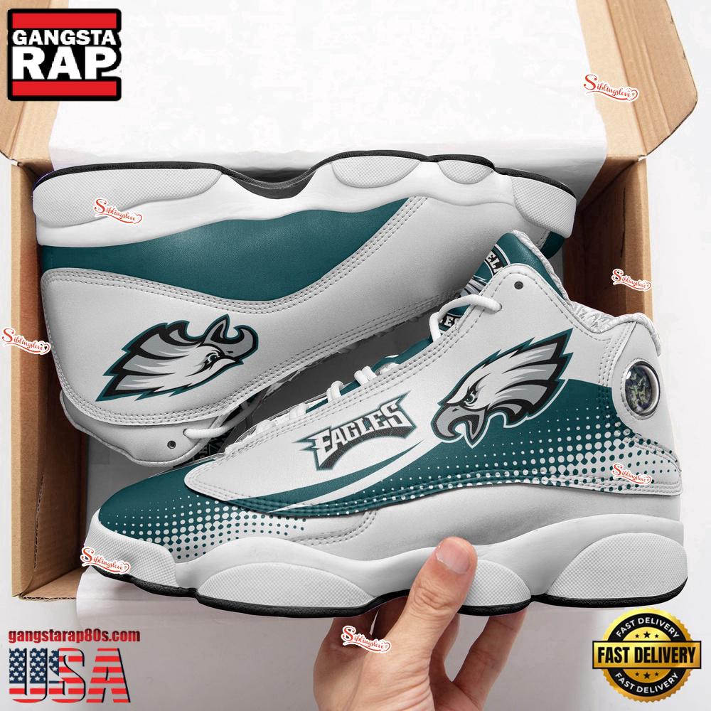 NFL Philadelphia Eagles New Design Air Jordan 13 Running Sneakers Shoes For Fans