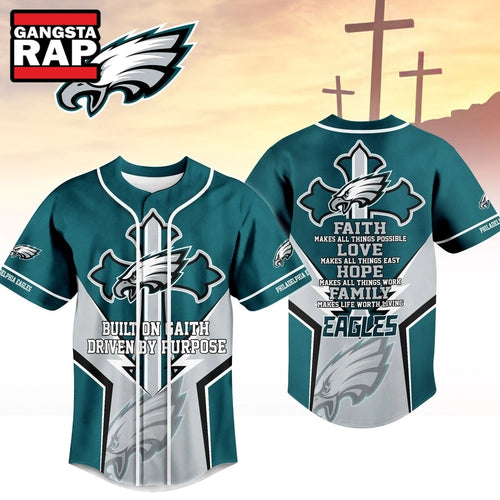 Philadelphia Eagles NFL Blessed Beyond The Score Baseball Jersey