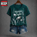 Philadelphia Eagles NFL Floral Garden V Neck T Shirt