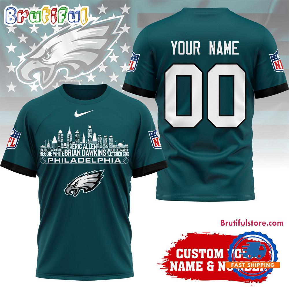 Philadelphia Eagles NFL Game Day Skyline Names Limited Edition 3D Shirt