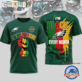 Philadelphia Eagles NFL Juneteenth Freedom I’m Black Every Month 3D Shirt
