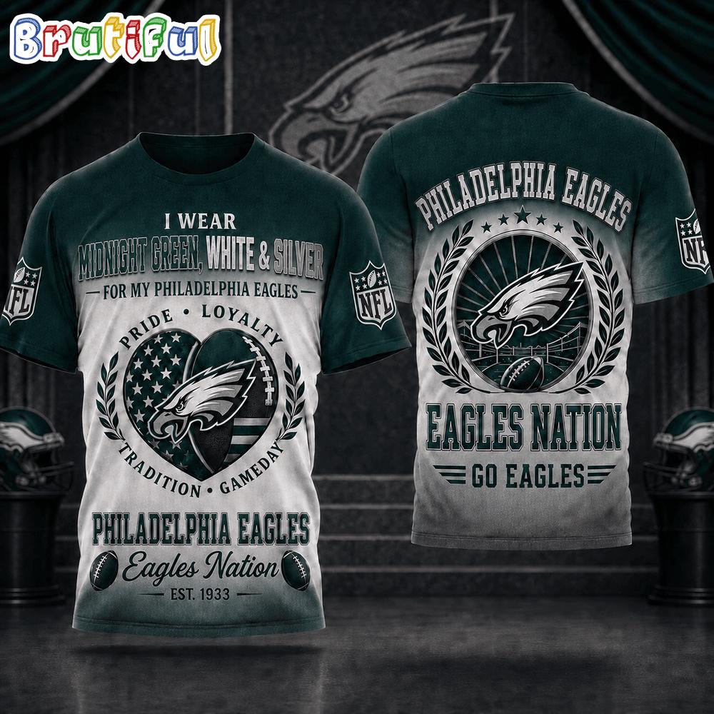 Philadelphia Eagles NFL Pride Loyalty Tradition 3D Shirt