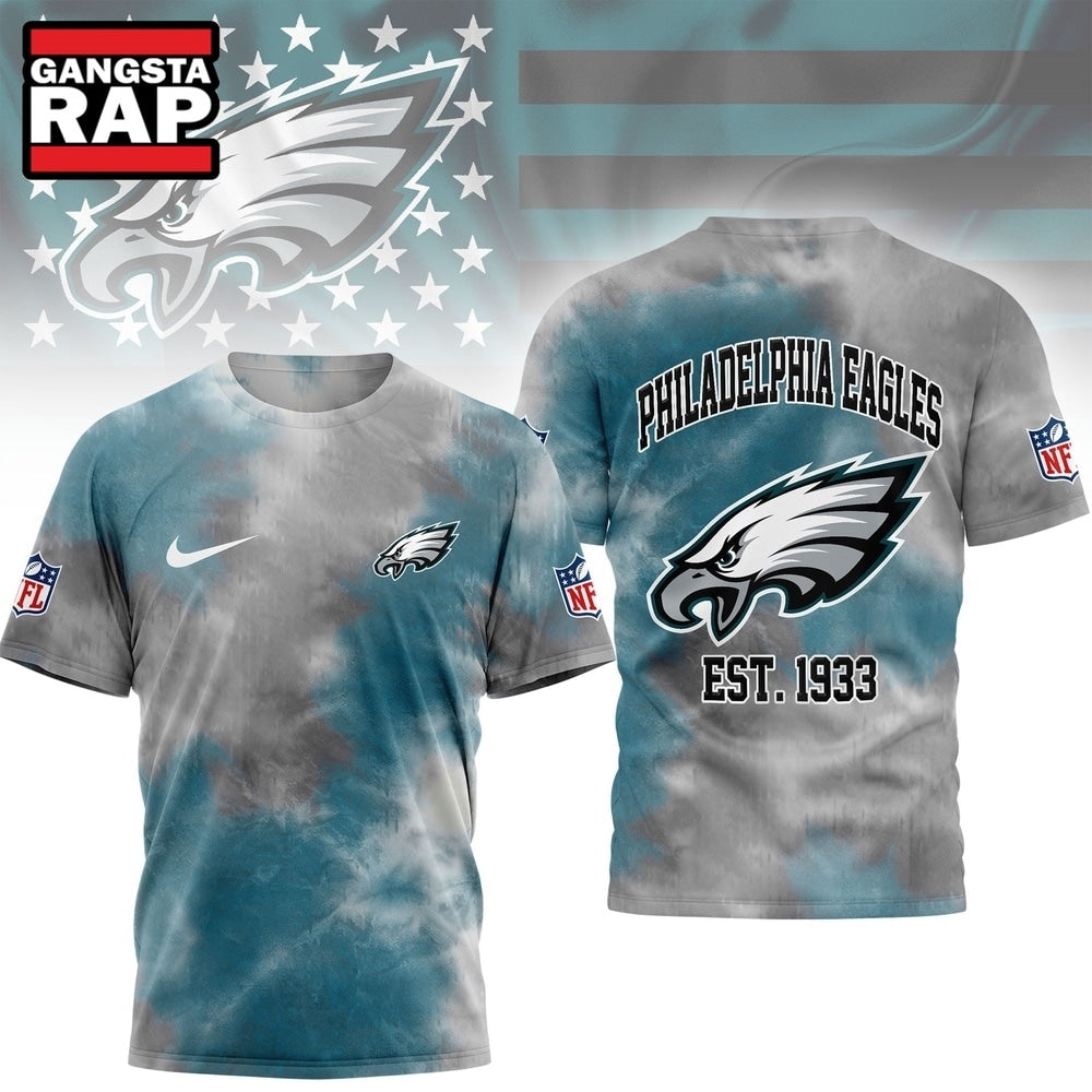 Philadelphia Eagles NFL Sunday Legends Tie Dye 3D Shirt, Football New Design Shirt