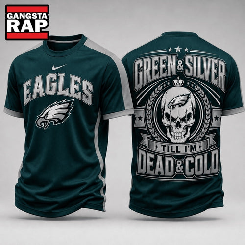 Philadelphia Eagles NFL Till I’m Dead Forever Skull Fan Pride 3D Shirt, Football New Design Shirt Hoodie T-Shirt
