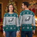 Philadelphia Eagles Personalized Custom Name Snowflake Knit Christmas Sweater